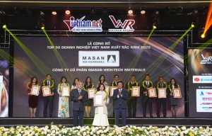 Masan High-Tech Materials has been named to Vietnam Report's Top 50 Vietnam The Best Awards in 2022