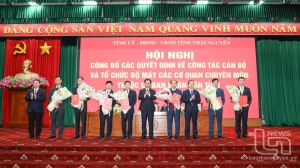 Chairman of Thai Nguyen Provincial People's Committee appoints 7 department leaders after restructuring