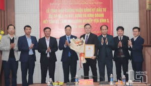 Thai Nguyen issues new investment registration certificates for 2 FDI projects