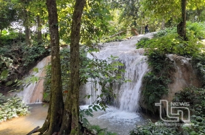 Cloud Waterfall: a watercolor painting amidst Than Sa forest