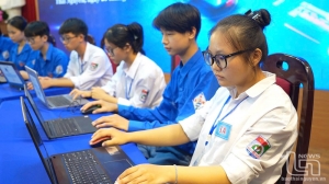 Final round of the English Olympic for pupils and students in Thai Nguyen province