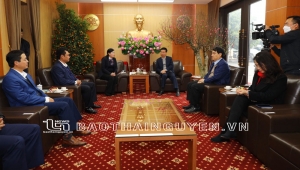 Standing Secretary of the Secretariat Vo Van Thuong works in Thai Nguyen province 